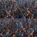 **city skyline at dusk, shot from above in an aerial shot close enough for building details (roughly two block radius). Photorealistic 8k resolution Canon EOS 5D Mark IV.** - Variations (Strong) by <@1103809599871668234> (fast)
-# Create, explore, and organize on [midjourney.com](<https://midjourney.com/imagine?from_discord=1>)