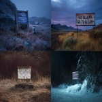 **A Sign Decorated in Fluvioglacial-Outwash-Plaines reveals the Mysterious Letter "Go To Sleep Already" for those who should already be asleep, but instead are looking at this sign --ar 3:2 --v 7.0** - <@426654487248109579> (relaxed)