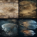 **Euclidean progression, many highly detailed technical schematic, assembly and disassembly instructions, What if the massive sidereal big bang explosion in my head does not exist? golden spiral, transparent head, Euclidean progression from the pineal gland inthe centre of my head, building the universe in my head, fractal progression from the pineal gland inthe centre of my head, building the universe in my head, many highly detailed technical schematic, assembly and disassembly instructions, detailed instructions, internal and external parts included, sacred geometry, golden ratio, fibonacci sequence, π, 1.618034, 3.1415926535, 137.5 degree, dna, 34/21, fratal, fractal progression, in the style of Anselm Kiefer and Krenz Cushart and Zdzisław Beksiński, --ar 1:3 --stylize 750 --v 5.0** - <@1065590027356213338> (relaxed)