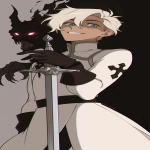 **Anime movie PV, a handsome man, white hair, blue eyes, holding a sword, battle scene, draugr --ar 9:19 --raw --p eq9ed63 --sref 372958133 --niji 6** - Image #1 <@347448894403379200>