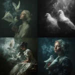 **melancholia, divination of white doves in smoke --v 7.0** - <@986414431263162398> (fast)