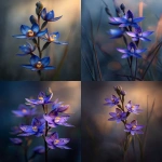 **Spotted sun orchids (Thelymitra ixioides), close-up, depth of field, blurry background, bold colours, cinematic lighting, artistic composition --ar 2:3 --v 7.0** - <@696956474584334417> (fast)