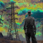 **world of horrific dreams / taut thriller / B-movie / geomagnetic storm / mind-bending blend of horror and gripping science fiction adventure / noir classic / primal / raw / stunning / unforgettable / homesteader / nightmare fuel / industrial dyad glitch --no women, girls, females, borders, collages, frames, split screens** - Image #4 <@1080572898269466724>