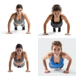 **Single image with white background. A woman doing pushups. --ar 1:1** - <@794327127260266516> (fast)