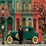 **Harlem renaissance risograpg illustration --ar 4:3 --s 799 --v 7.0** - Image #3 <@971983145287168010>