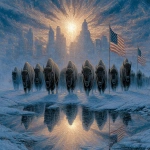 **Ernie Barnes art at Christmas, buffalo soliders 8k, --chaos 99 --ar 8:5 --exp 50 --stylize 750 --v 7.0** - Image #3 <@843177938186797076>