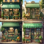 **create a detail illustration of a small village style green grocers shop front directly straight on --v 5.2 --ar 3:2** - <@1172142007355977883> (fast)