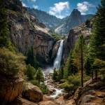 **yosemite nationl park landscape photography, waterfall and trees including --ar 99:128 --q 2 --s 250 --v 7.0** - Image #2 <@1041437953232212108>