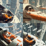 **A pilot in an orange and white spacesuit sits inside the cockpit of their spaceship, with many other spaceships parked outside, on top of a tall futuristic building, in the style of Atey Ghailan and Craig Mullins, a sci-fi illustration. --ar 51:64** - <@264129597782753313> (fast)
-# Create, explore, and organize on [midjourney.com](<https://midjourney.com/imagine?from_discord=1>)