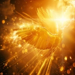 **Divine golden light rays descending from heaven onto floating elemental symbols (fire flame, water droplet, air swirl, earth crystal), angelic wings in background, warm amber and gold color palette, hyper-realistic spiritual energy, cinematic photography --v 6.0 --ar 79:59** - Image #4 <@900787127892180992>