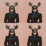 **woman wearing a mahogany moose mask, in the style of baroque-punk, thriftcore, outsider art, clockpunk, album covers, light orange and dark magenta, illustrative satire --ar 45:56 --s 750 --p 248jcws --v 7.0** - Variations (Subtle) by <@1007106543935823902> (relaxed)
-# Create, explore, and organize on [midjourney.com](<https://midjourney.com/imagine?from_discord=1>)