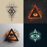 **logo robot illuminati eye ultra minimal 2D --v 6.0** - <@973330210588082186> (fast)