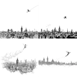 **a black and white line drawing graphic illustration of peter pan flying over the skyline of london on a white background.** - <@1141055346790645780> (fast)
-# Create, explore, and organize on [midjourney.com](<https://midjourney.com/imagine?from_discord=1>)
