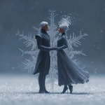 **<https://s.mj.run/TWOiwOxi2xo> The man and the woman are dancing a waltz, in snowflake macrophotography.** - Image #1 <@639231094968942592>