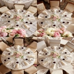 **simple, yet elegant tabletop, view is looking down on it, elegant ivory linen tablecloth, centerpiece of pink and white roses, six (6) steaming coffee cups symmetrically place at each table setting --ar 2:3 --v 7.0** - Zoom Out by <@1141845422852280493> (turbo)
-# Create, explore, and organize on [midjourney.com](<https://midjourney.com/imagine?from_discord=1>)