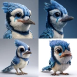 **blue jay, cartoon 3D. crying - tear falling from eye** - <@1093173312164745367> (fast)