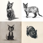 **josé clemente orozco style drawing of Tortie cat, full body** - <@409716268476923920> (fast)