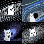 **Silly cat makes a silly face at accretion disk --ar 3:2 --profile fn9opxx u22owga 2z3eyk3 ro2ke7q y9a56jc --draft** - <@937851746712186921> (fast)