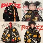 **magazine cover of "PIZZAZZ" featuring an analog shot of minimal male model in handsome black and neon yellow sumi-e decoupage pattern of melting cheese pizza ingredients fashion design on a yohji yamamoto kimono, by fernando botero, minimal figure, film grain "pizz off" 2025-03-11 --ar 4:5 --sref 739138316 --stylize 1000 --niji 6** - <@1121310536559243315> (fast)