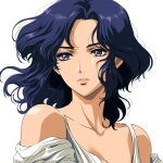 **original anime character, hand-drawn portrait style, thick bold outlines, clean cel-shading, visible sketch lines, crosshatching on fabric folds and underlying anatomy, ultra-detailed line art with zero clutter, sharp and defined facial features, full-color rendering, high visual clarity of face and body, character-centered composition include multiple perspective variants: frontal heroic close-up (face and torso squared), three-quarter angle showing jawline and stance depth, low-angle upward shot for size and presence, high-angle downward for clothing detail, side profile close-up with flowing fabric and sharp expression uncluttered background, zero special effects, only character and clothing, emphasis on silhouette, expression, pose, and detailed costume, anime character design with clear visual logic --niji 6 --raw** - Image #4 <@266429059049848832>