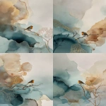 **<https://s.mj.run/SO2OO_Ztovg> <https://s.mj.run/ThhVcuKfLjY> layered minimalist abstract background, neutral colours, realistic robin sitting on a branch winter sky --ar 3:4** - Variations (Strong) by <@1174607986799423548> (fast)