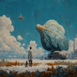 **<https://s.mj.run/KNcpLZGGWjI> a weird vegetable scenario --sref <https://s.mj.run/nZVub3jGHVE> --ar 7:5 --v 7.0 --raw** - Image #4 <@1071135204846096475>