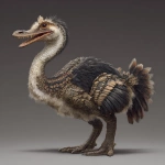 **hybrid creature based on ostrich and crocodile DNA, speculative dinosaur evolution, biomechanical feathers, prehistoric jungle** - Image #4 <@823848252146450434>