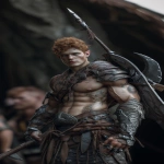 **Realistic 3d rendering. Epic battle scene. pregnant, Hyper muscular young elf with protruding stomach, handsome, tall, square jaw, short curly red hair, bright silver eyes, full bow-shaped bow-shaped, lips, defined muscles, vascular, freckles, pregnant belly, tattoos, square jaw, masculine features, handsome, short curly red hair, hyper oversized muscles, massive muscular arms, massive muscular biceps, massive muscular forearms, massive muscular legs, massive muscular thighs, massive muscular calves, hyper massive muscles, wearing leather armor, huge muscles, handsome, carrying large sword, running into battle. Realistic. --ar 9:16 --v 7.0** - Upscaled by <@1222981214734913607> (fast)
-# Create, explore, and organize on [midjourney.com](<https://midjourney.com/imagine?from_discord=1>)