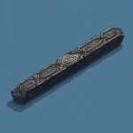 **a flat rod inscribed with magical runes, in the style of dungeons and dragons item illustration** - Image #2 <@878478340170866709>