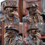 **a steampunker as Objet d'art --v 7.0 --raw** - Variations (Strong) by <@1071135204846096475> (relaxed)