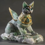 **A Bastet statue made of Aventurine --p yhobbow --v 6.0 --style raw** - Image #4 <@289471203620421643>