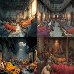 **comic book style, inside old mission, homeless guys, sleeping in crowded room --ar 16:9** - <@810229238245359617> (fast)
-# Create, explore, and organize on [midjourney.com](<https://midjourney.com/imagine?from_discord=1>)