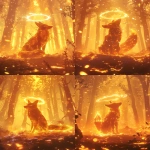 **A mythical fox made of fire, a halo of electricity floating above head, fireflies flying around background, inside of a mystical misty forest, embers in foreground, cinematic, bokeh effect, abstract, foxfire, 3d, uhd, octane render, --ar 3:4 --niji 6** - Variations (Strong) by <@812948421366644747> (fast, stealth)