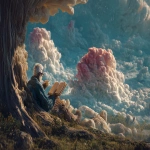 **<https://s.mj.run/DO7vuWoXxIU> <https://s.mj.run/PXrO9_BRdpk> <https://s.mj.run/cSbckn_wxpI> <https://s.mj.run/j46HPvqoY_A> <https://s.mj.run/v8zjIgUTuu4> Cotton Clouds Paint a Scene of an Old Man Relaxing in the Forest Drinking some Tea, Looking over a book containing Fluvioglacial-Outwash-Plaines Craft-World Hyper-RealityMash --ar 3:2 --v 7.0** - Upscaled by <@426654487248109579> (fast)