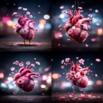 **anatomical heart with vines and small flower blooms intertwined with the veins coming from the heart --p f6gpn1a --ar 4:5** - <@948741381743083580> (relaxed)