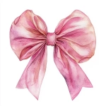 **watercolor illustration of a pink coquette bow isolated on a white background** - Image #1 <@886762280631558156>