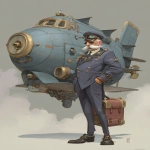 **an airshipcaptain named Mr. Dendrokinetic --ar 5:7 --v 7.0 --raw** - Image #1 <@1071135204846096475>