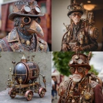 **a steampunker as Objet d'art --v 7.0 --raw** - <@1071135204846096475> (relaxed)