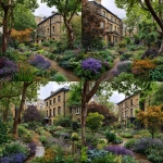 **Ambassadors garden london full of colourful plants** - Variations (Strong) by <@1013385397600002048> (fast)