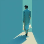 **minimal, modern, contemporary art of handsome Vietnamese man in ao dai, minimal colors** - Image #4 <@1178742734534758402>