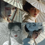 **close-up view of beautiful geisha dressed in white under a white parasol, photorealistic** - <@559099678189289495> (fast)
-# Create, explore, and organize on [midjourney.com](<https://midjourney.com/imagine?from_discord=1>)