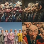 **a group of politicians spewing lies, hyperrealistic, photreallistic, 8k, colorful, cinematic** - <@494622524190228481> (fast)