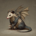 **a creature with an opossum mother and dragon father** - Image #2 <@414172407717429259>
