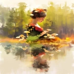 **Diaphanous double exposure featuring an avant-garde couture double exposure over a spellbinding natural landscape barnacle pearls and toadstools --sref 92 --niji 6 --p ke69z7s --ar 4:5 --raw** - Image #3 <@948741381743083580>