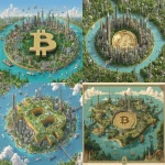 **show big bitcoin as the center on the world economy, detailed parts of the world in the background, cities, nature --ar 16:9 --p 8281hej** - <@1183565915632181310> (turbo)
