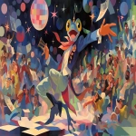 **Froggy Loki alien beauty Kuwaiti Rashidi neon disco impressionism Edgar Degas superhero children playing collage --ar 16:9 --niji 7 --sref <https://s.mj.run/01J9JBNDlfo> --s 1000** - Upscaled by <@1059292469474373672> (fast, stealth)