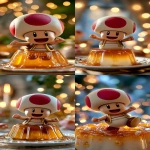 **a cute mushroom-headed character (Kinopio-style) trapped inside a pudding-like jelly, soft and wobbly texture, caramel glaze on top, Kinopio reaching out in a "help me" pose with big eyes, magical fairytale lighting, Rapunzel-style dreamy atmosphere, anime-style, high detail --v 7.0 --ar 9:16 --oref <https://s.mj.run/dgfYBTKPdkw> --ow 200** - <@1112784568303497357> (turbo)
-# Create, explore, and organize on [midjourney.com](<https://midjourney.com/imagine?from_discord=1>)