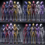 **<https://s.mj.run/B3rq_IakXiw> xenomorph power rangers group photo wearing spandex outfits resembling the classic power rangers, red, and contrasting blue, and contrasting yellow, and contrasting lavender, and contrasting green, bright colored spandex outfits, xenomorph anatomy, xenomorph heads --ar 3:2 --sref <https://s.mj.run/AjjO8sE8Xo8> --sw 1000 --iw 3 --v 7.0** - <@281826490209796096> (relaxed)