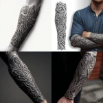 **create a Celtic tattoo design wrap around for full arm tattoo with Irish hand. --v 7.0** - <@1361573151087132916> (fast)
