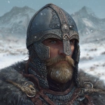 **Portrait, dnd style, male, viking style, 40 years old, serious expression, gjermundbu helmet, scale mail Armour, tundra background** - Image #1 <@332009823107284992>